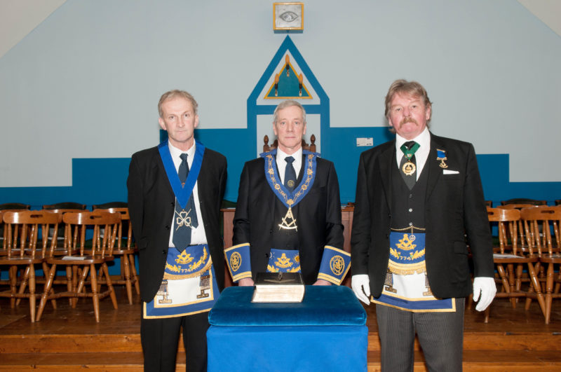 RWM Chris Stirland with Installing Masters performing Installation Ceremony