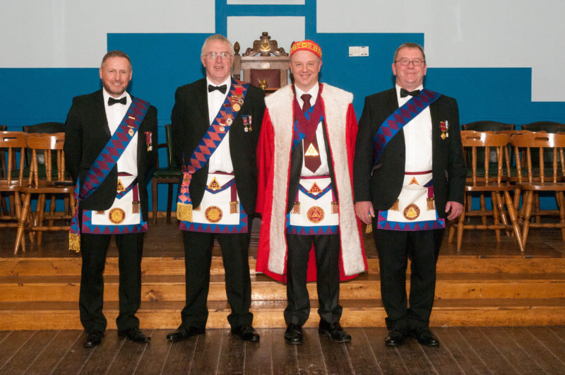 Alan Campbell, MEZ of Arran St Molios Royal Arch Chapter No 893 with Installing Principals